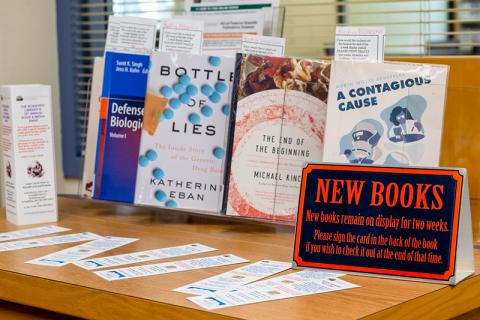 A selection of new books available at the library