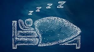 A graphic of a sleeping person