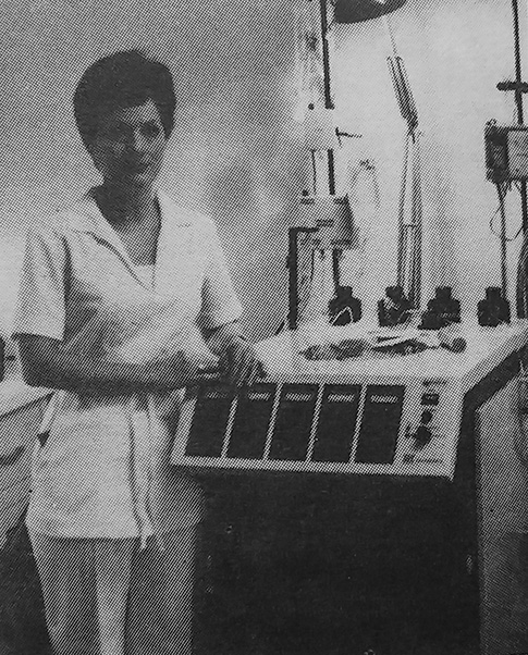 JoAnn Berman, coordinator of donors for the Cytapheresis Unit, poses for a photo c.1984. (FYI News)