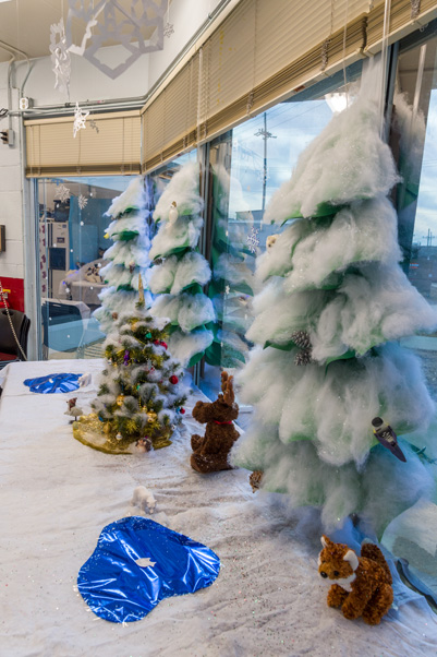 One of the snowscapes in Building 539-1CB. (Photo by Samuel Lopez)
