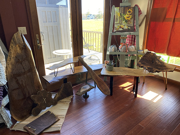 Some of Marsha Duncan’s handcrafted furniture and woodcrafts. (Photo contributed by Marsha Duncan)