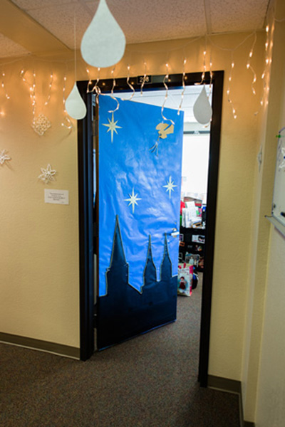 Decorations in Building 310, Overall winner, for “Holiday Celebrations around the World.”
