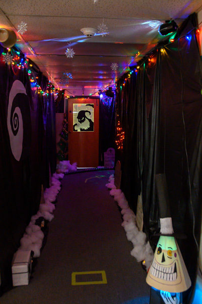 Part of “The Nightmare Before Christmas” hole in Building 362’s “Tee’s the Season”