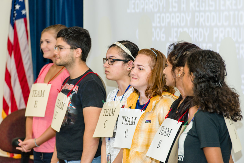 Student interns from various high schools and colleges competed in the Scientific Library’s Ninth Annual Student Science Jeopardy Tournament on July 24.
