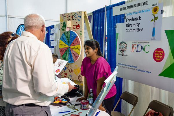 2018 Spring Research Festival Biomedical Exhibit Tent.