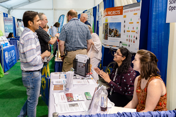 2018 Spring Research Festival Biomedical Exhibit Tent.