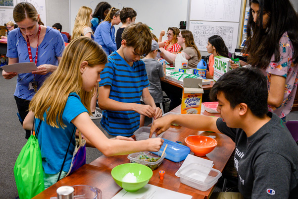 Building 426’s training room was converted into the “Science Room,” which was packed with hands-on activities.