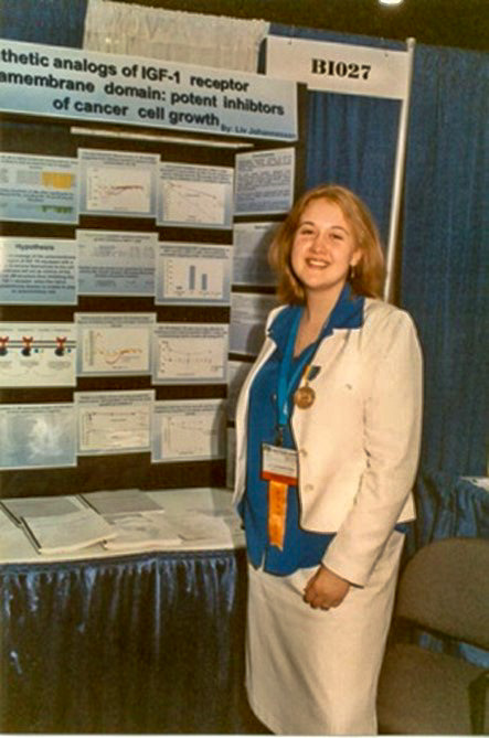 Liv Johannessen represents Frederick County at the International Science and Engineering Fair in 2008.