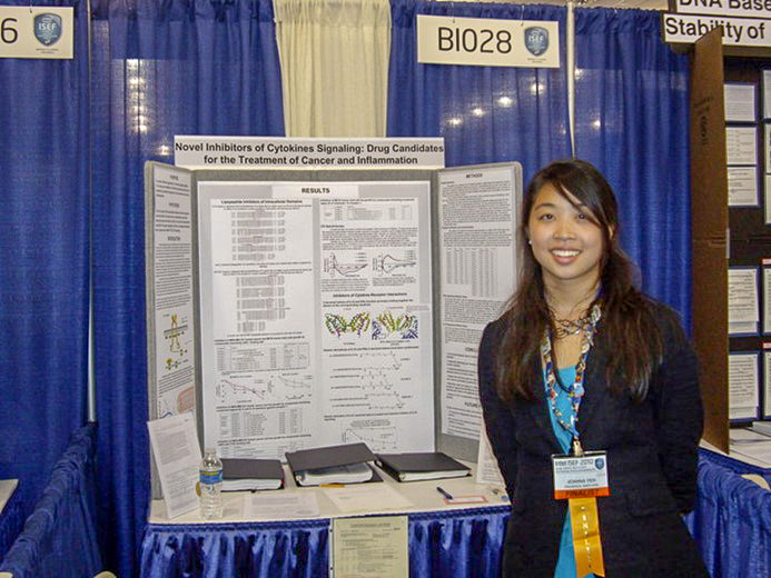 Joanna Yeh represents Frederick County at the International Science and Engineering Fair in 2010.