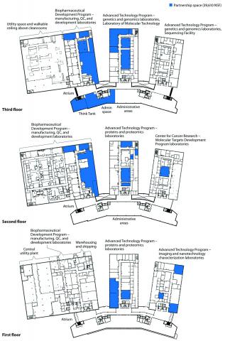 Floor plans for partner space.