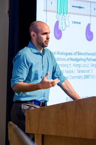 Man standing at podium