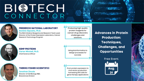 Biotech Connector flyer with names of presenters and talks