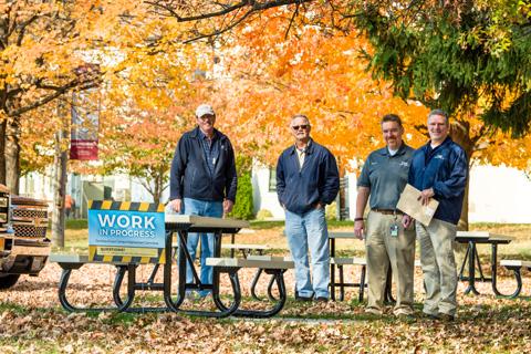 Mike Addington (right) and the Campus Improvement Committee have been working hard to improve the NCI at Frederick campus and provide a pleasant work environment.