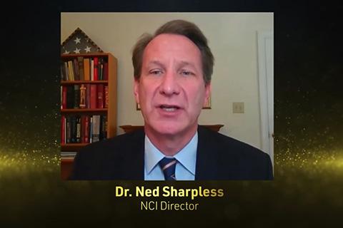 Image of Ned Sharpless on speaking via video call