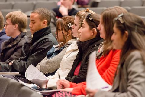 Audience listening to speaker