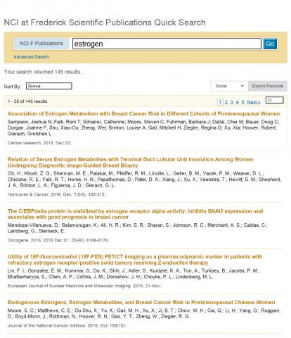 NCI at Frederick Scientific Library Reintroduces Scientific Publications  Database