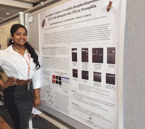 Smruti presents at the Student Poster Days event.