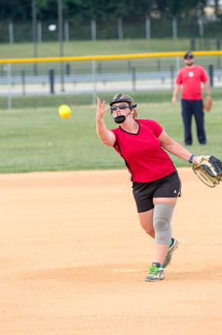A pitch is thrown at the 4th Annual Softball Mini Tournament. 