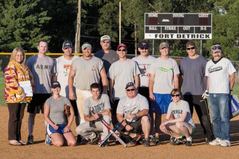 Winning softball team