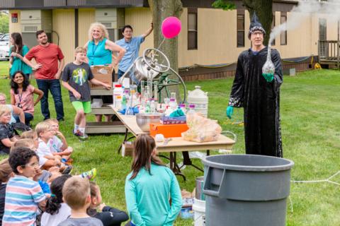science magic show at Take Your Child to Work Day 2018