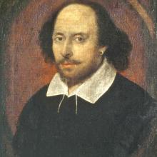 Oil painting of William Shakespeare.