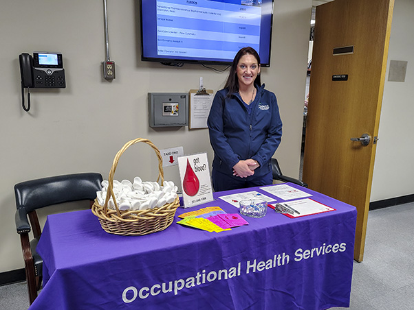 Delilah Bedilion, OHS nurse, was on hand to speak with attendees about the Research Donor Program and CPR training opportunities.