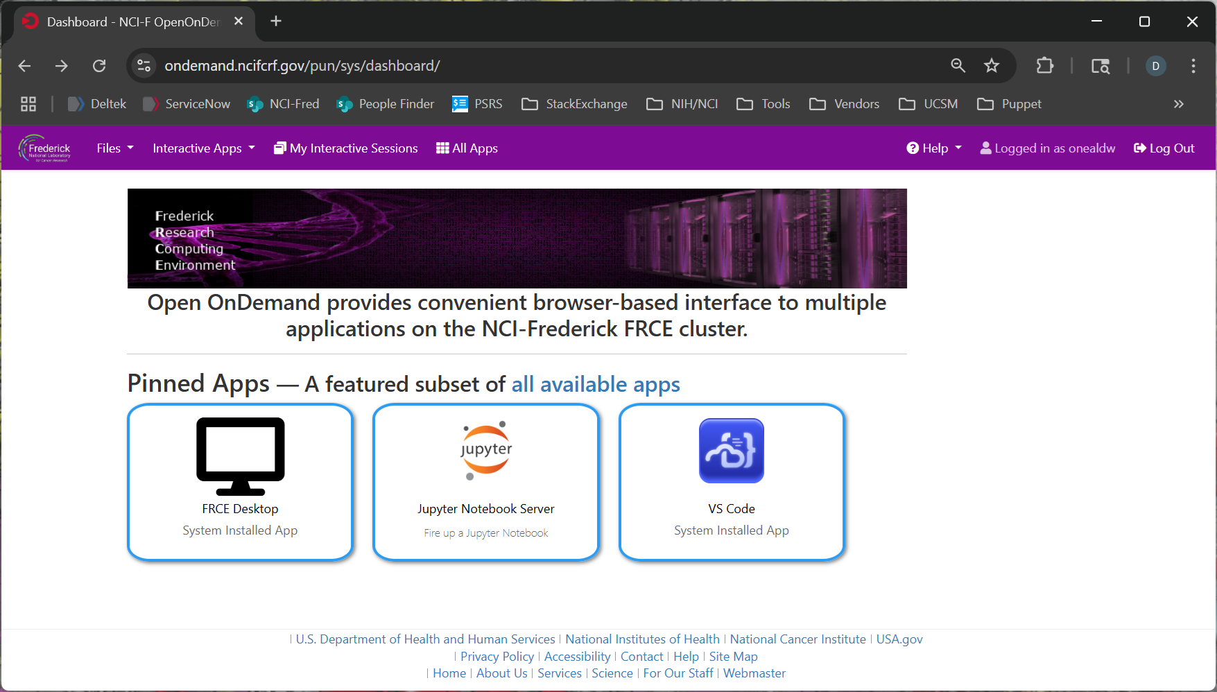 Open OnDemand NCI at Frederick