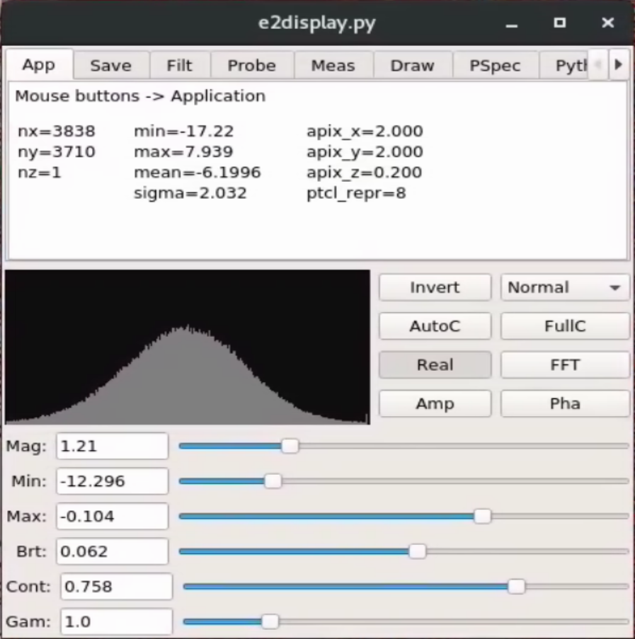 EMAN2 Micrograph Widget